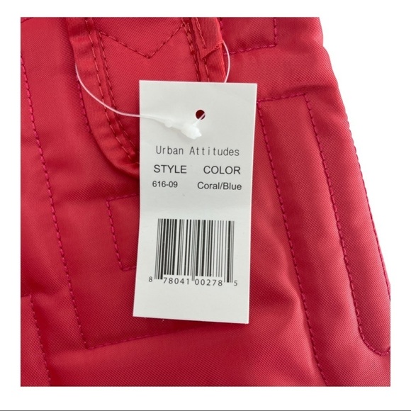 Urban Attitudes Coral Puffer Tote Shoulder Bag - Picture 10 of 10